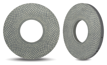 Double surface grinding wheel for sliding plate